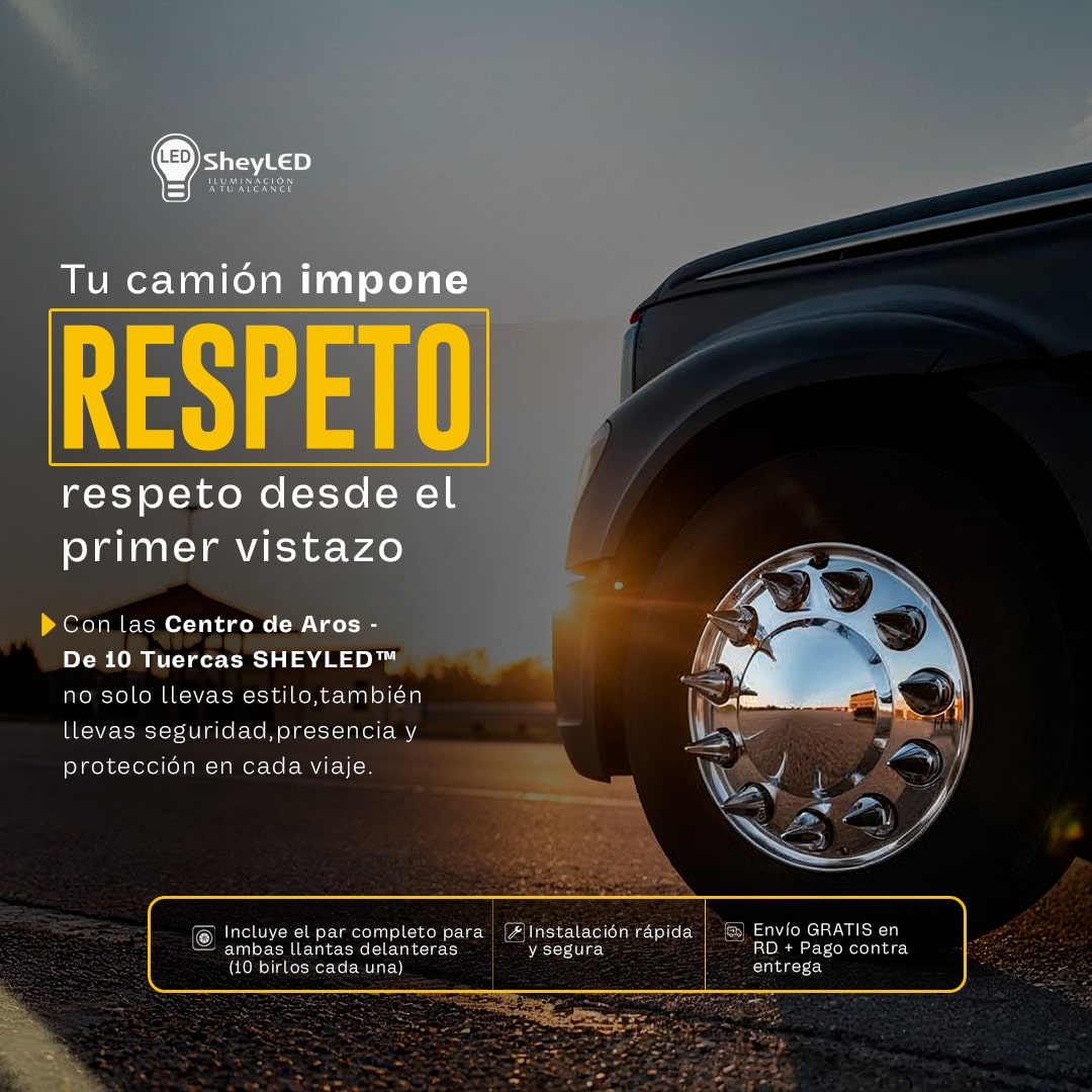 SheyLED™ JUEGO DE CENTRO 6 RUEDAS ARO – Envío Gratis RD