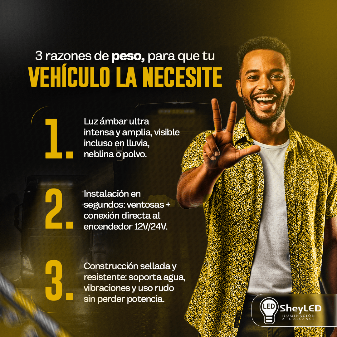 SheyLED™ Centella Cristal Doble Dominator – Hecha para buseteros que marcan territorio en la carretera.