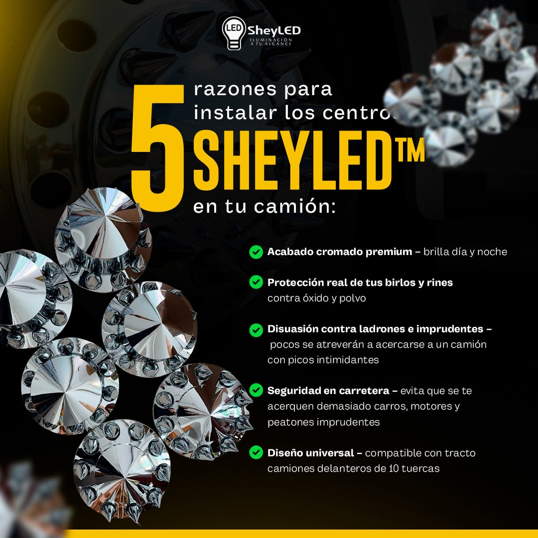 SheyLED™ JUEGO DE CENTRO 6 RUEDAS ARO – Envío Gratis RD