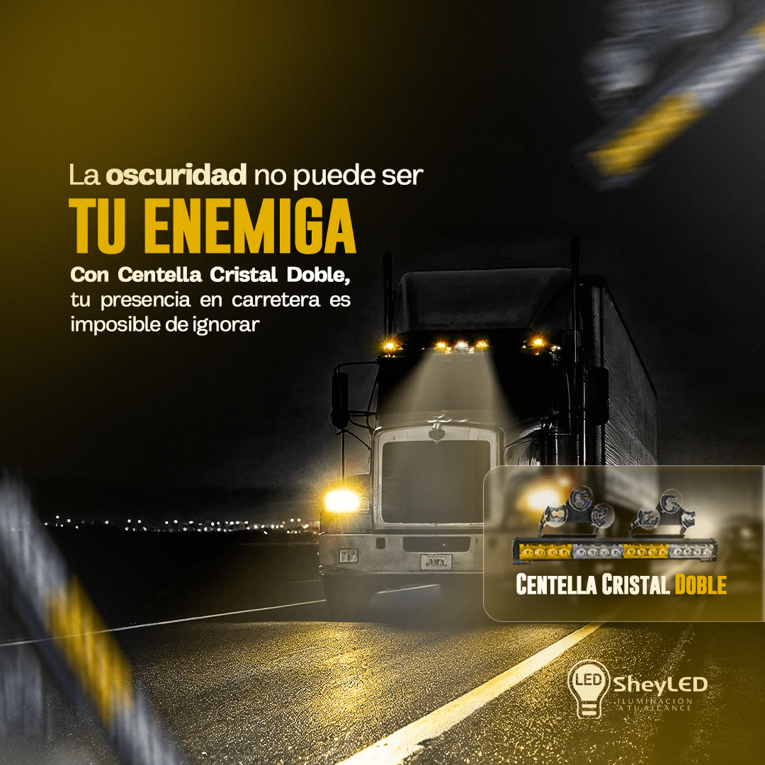 SheyLED™ Centella Cristal Doble Dominator – Hecha para buseteros que marcan territorio en la carretera.