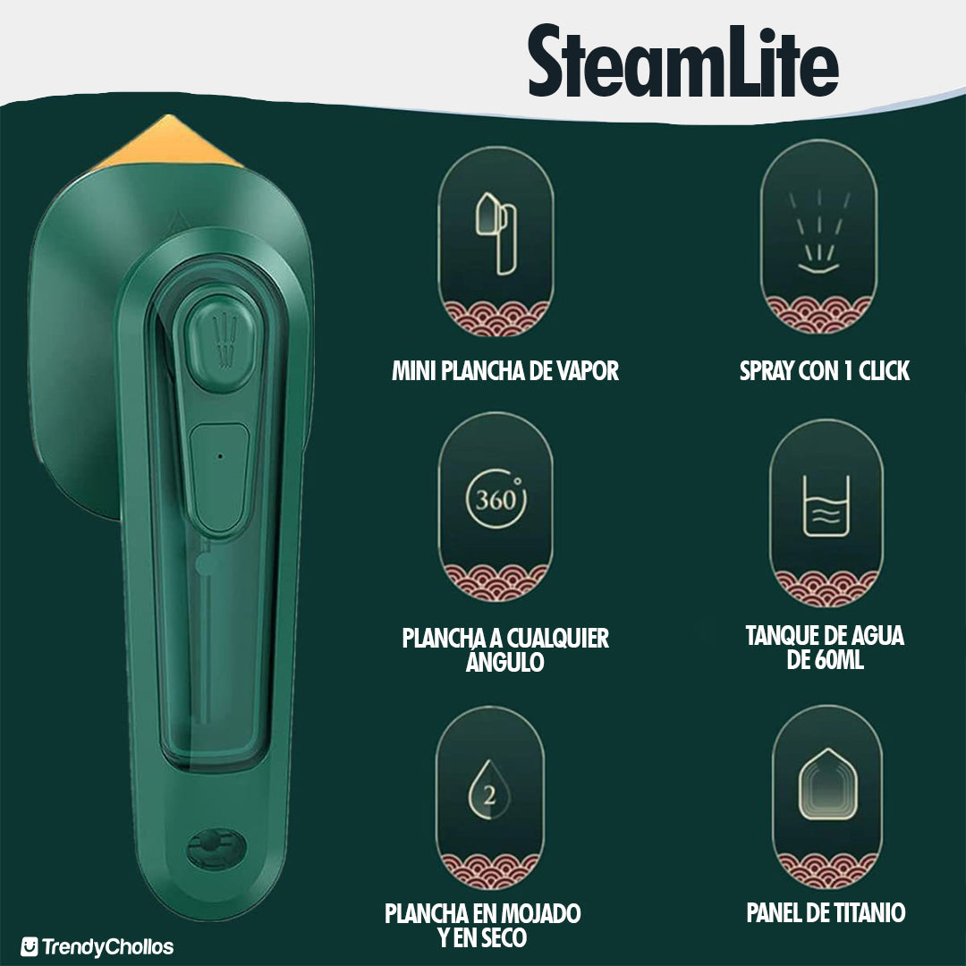 Mini Plancha de Vapor SteamLite — Ropa impecable en segundos
