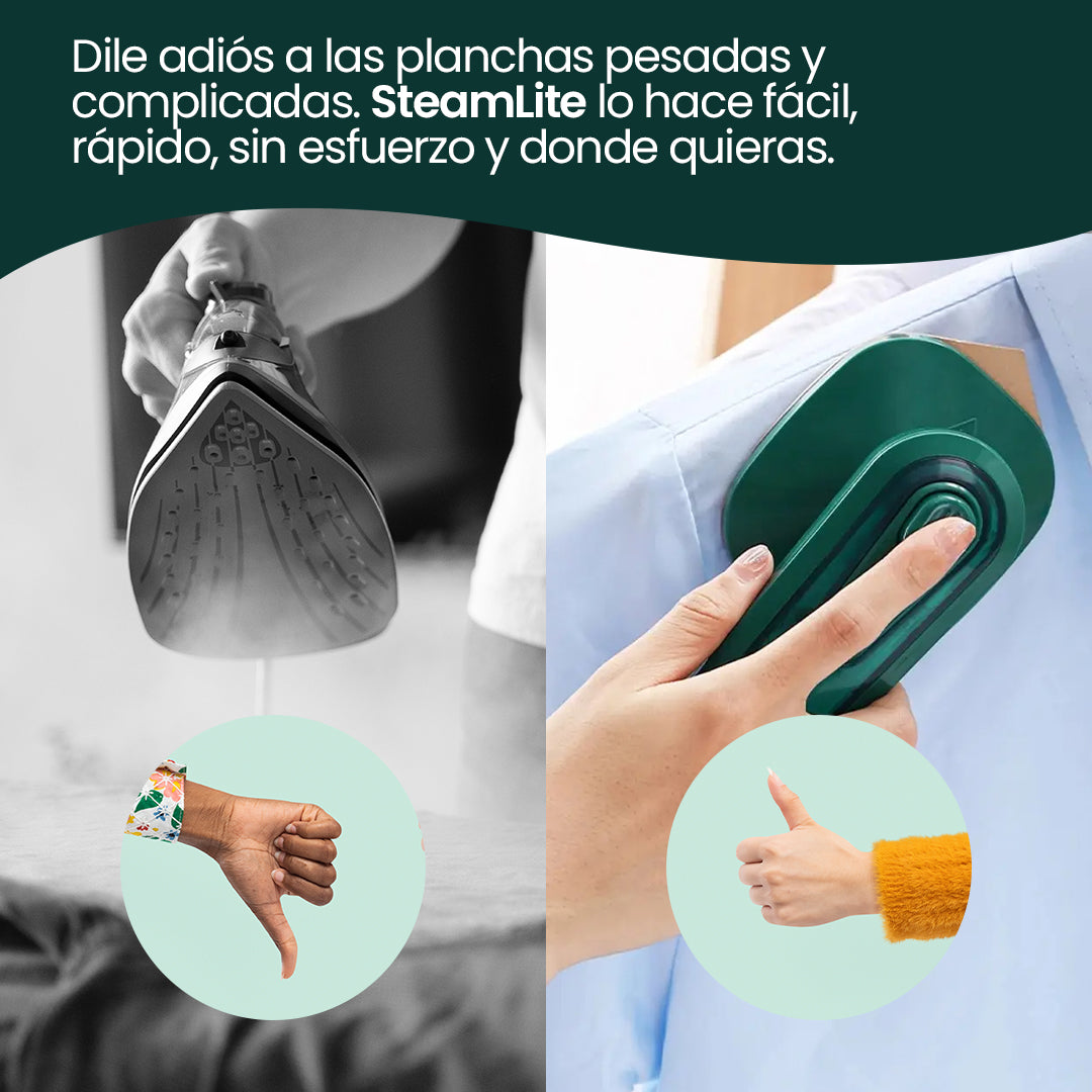 Mini Plancha de Vapor SteamLite — Ropa impecable en segundos