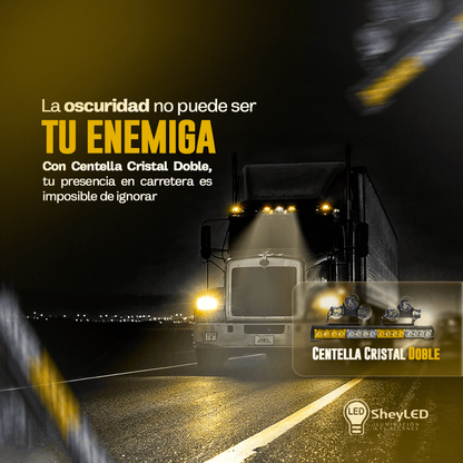 SheyLED™ Centella Cristal Doble Dominator – Hecha para buseteros que marcan territorio en la carretera.