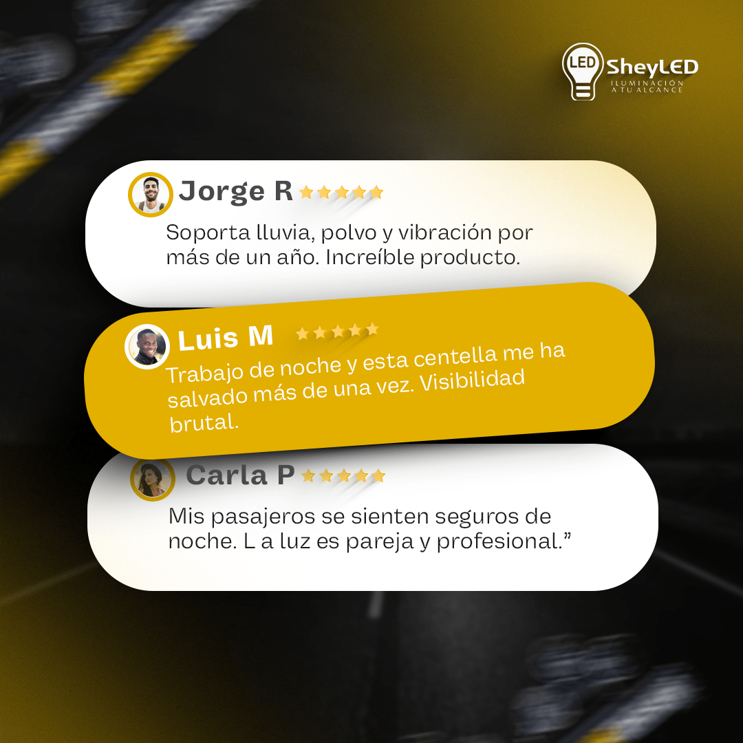 SheyLED™ Centella Cristal Doble Dominator – Hecha para buseteros que marcan territorio en la carretera.