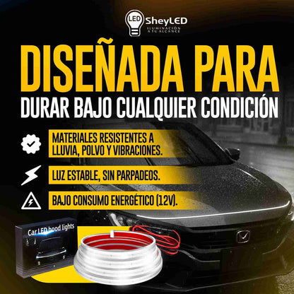 Cinta LED Bonete SheyLED™ - Estilo Moderno Para Tu Vehículo.