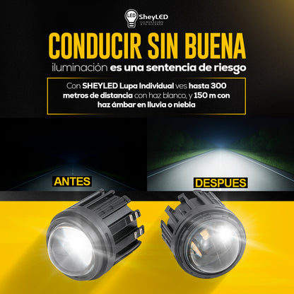 Pack de 2 Proyector Lupa SheyBeam™ – LED de Alta Intensidad profesional para carros y motocicletas